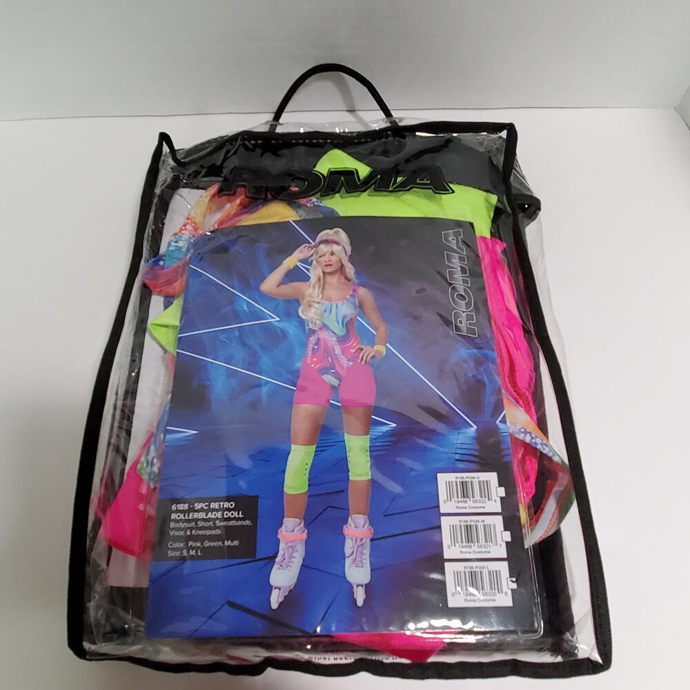 Roma Retro Rollerblade Doll Girl Women L Costume 6188 Halloween Roller Derby